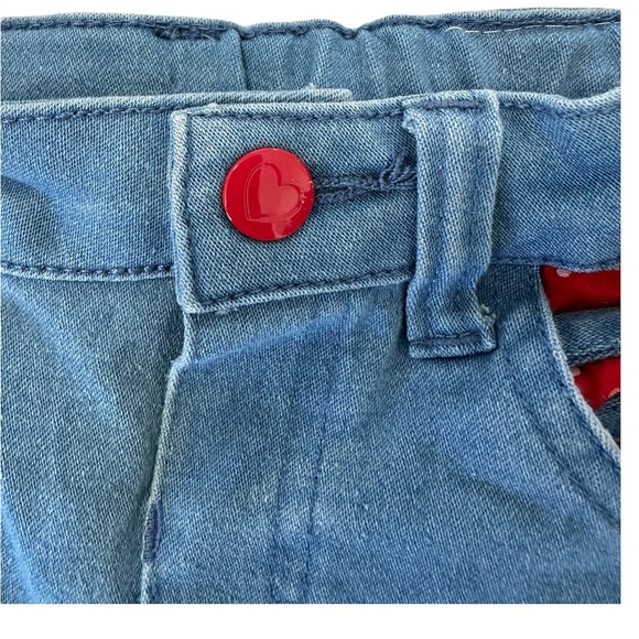 Jean Shorts with Red& White Polka - Picture 5 of 7